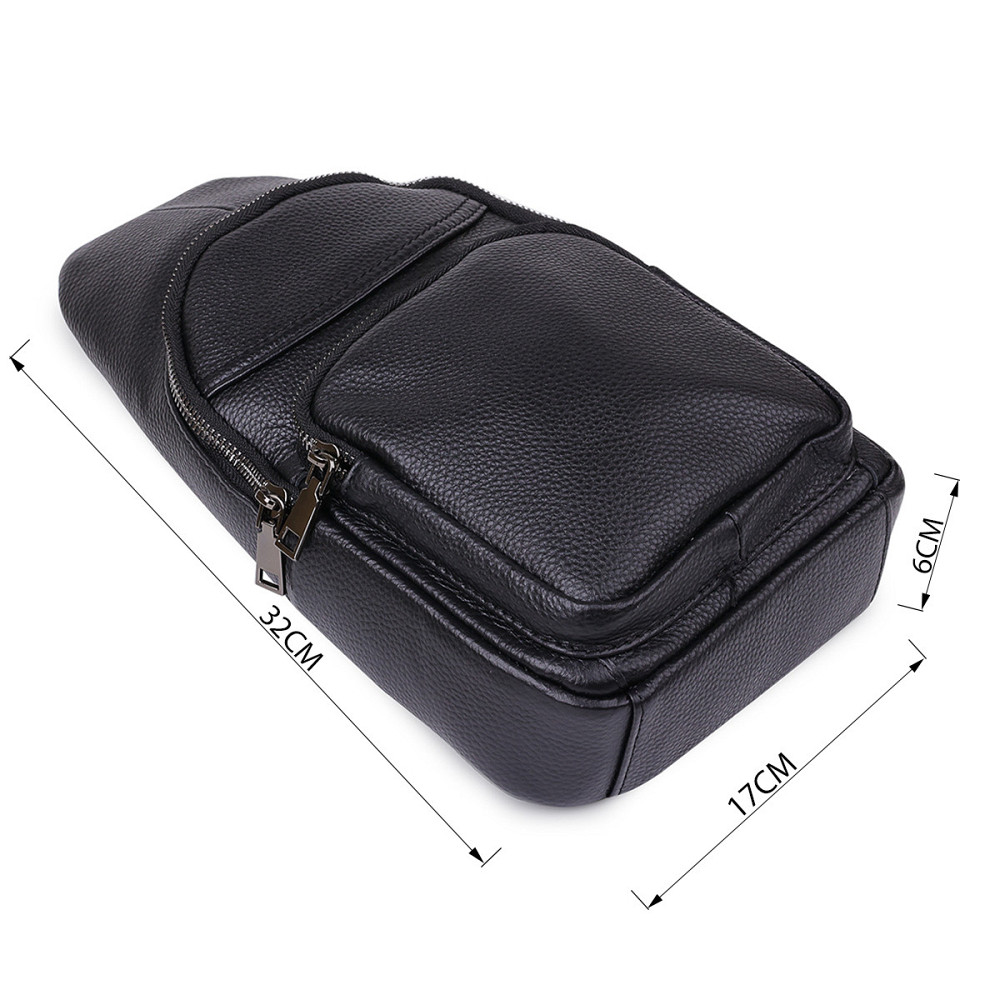 Невелика шкіряна чоловіча сумка через плече Vintage 20202 Чорний Київ - фото 3