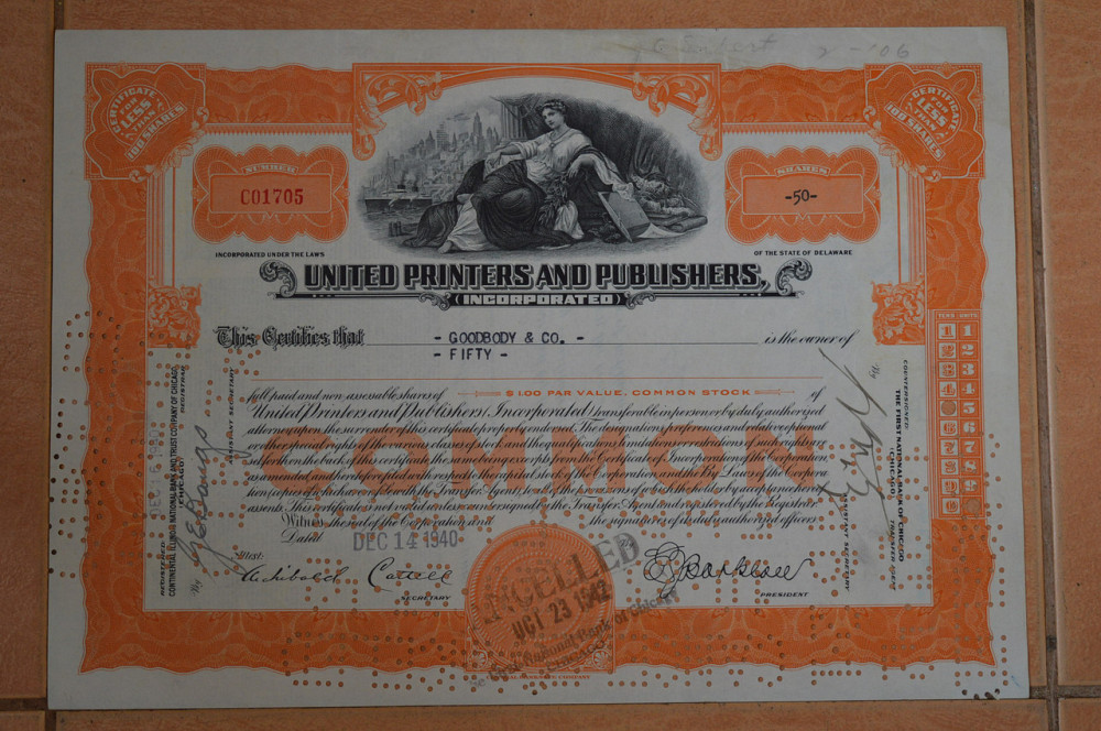 Акція. США. 1940 рік №1705 (Р-1.5) Полтава - фото 1