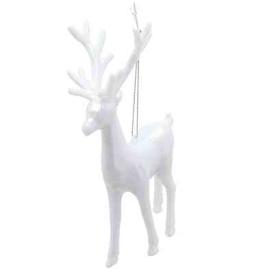 Прикраса декоративна Chomik Олень, пластик, білий, 9х15 см (5900779895928) Вінниця