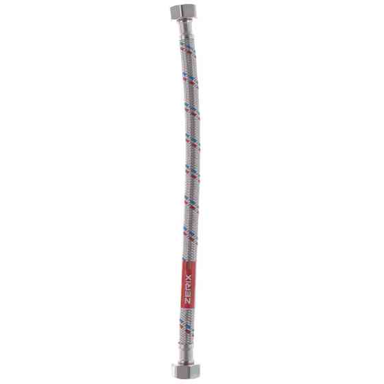 Гнучкий шланг для підключення води гайка 1/2'' - гайка 1/2'' (30 см) Zerix (ZX1549)   ( 22434 ) Харьков