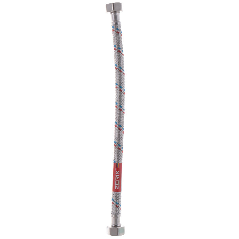 Гнучкий шланг для підключення води гайка 1/2'' - гайка 1/2'' (30 см) Zerix (ZX1549)   ( 22434 ) Харьков - изображение 3