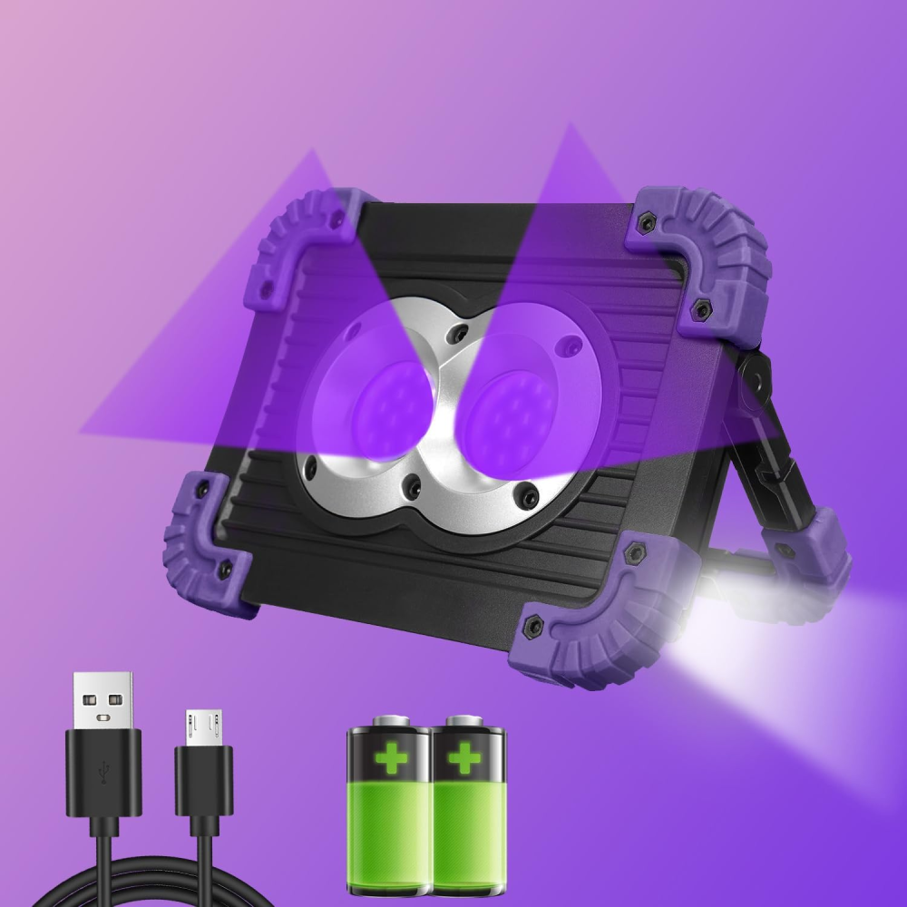 Акумуляторний ультрафіолетовий прожектор Lichaser Portable Rechargeable Black Light Луцк - изображение 1