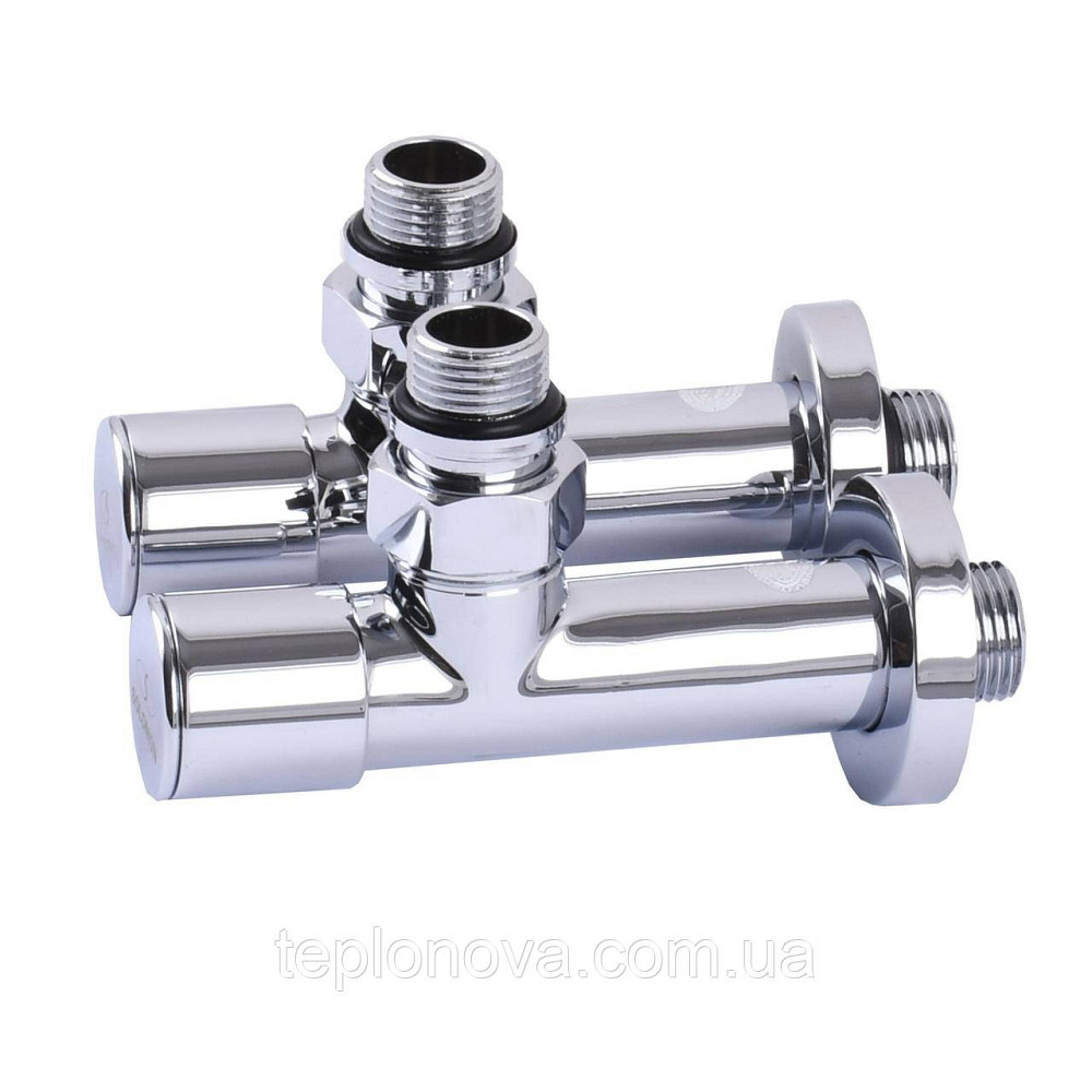 Кран вентильний кутовий з американкою SOLOMON LUX 1/2| CHROM 7777 (2 шт.КОМПЛЕКТ) (1уп) Чернівці - фото 2