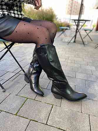 Чоботи жіночі EDAN K/B чорні (зима євро-хутро, шкіра натуральна) (6133) Коломия