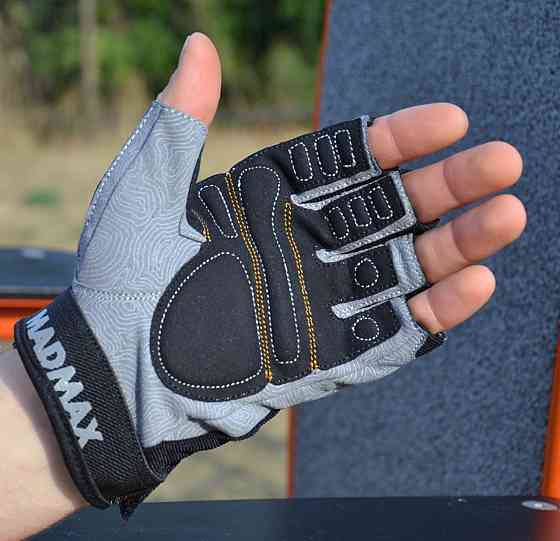 Рукавички для фітнесу MadMax MFG-871 Damasteel Grey/Black XXL Кам'янське