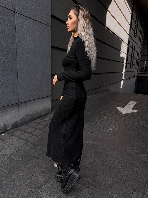 Жіноча стильна тепла сукня ангора рубчик Одеса - фото 2