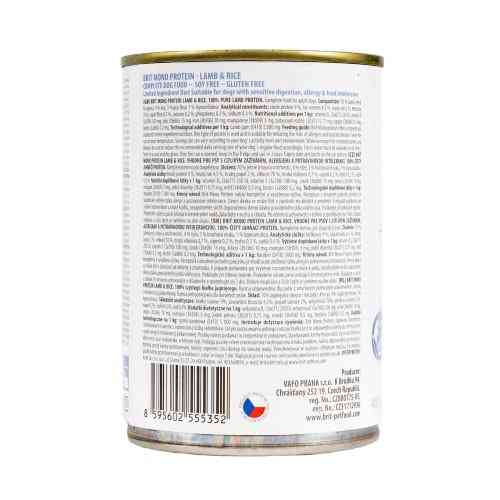 Корм вологий Brit Mono Protein Lamb and Rice для собак з ягнятиною та рисом 400 г Киев