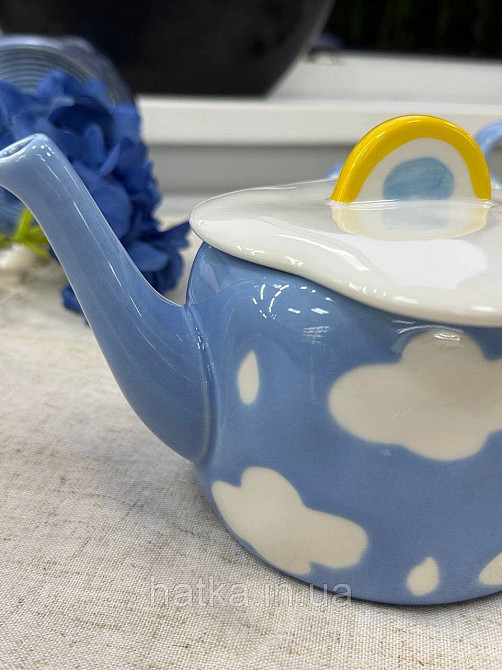 Чайник заварювальний керамічний Olens "Біла хмаринка" 900 мл (функц. 700 мл) 8030-444 Київ - фото 6