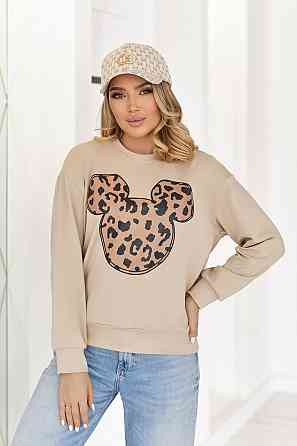 Трикотажний світшот жіночий "Sticker" | Норма і батал Київ