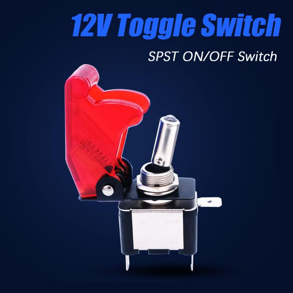 Червоний тумблер 12В з LED підсвіткою для авто та техніки Київ - фото 6