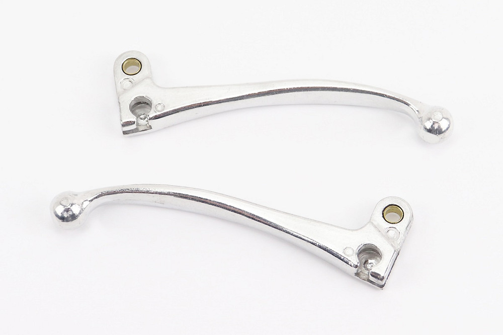 Важелі керма лівий, правий к-кт 2шт (під диск. / барабан. гальмо) Suzuki AD50 "хром" Київ - фото 2