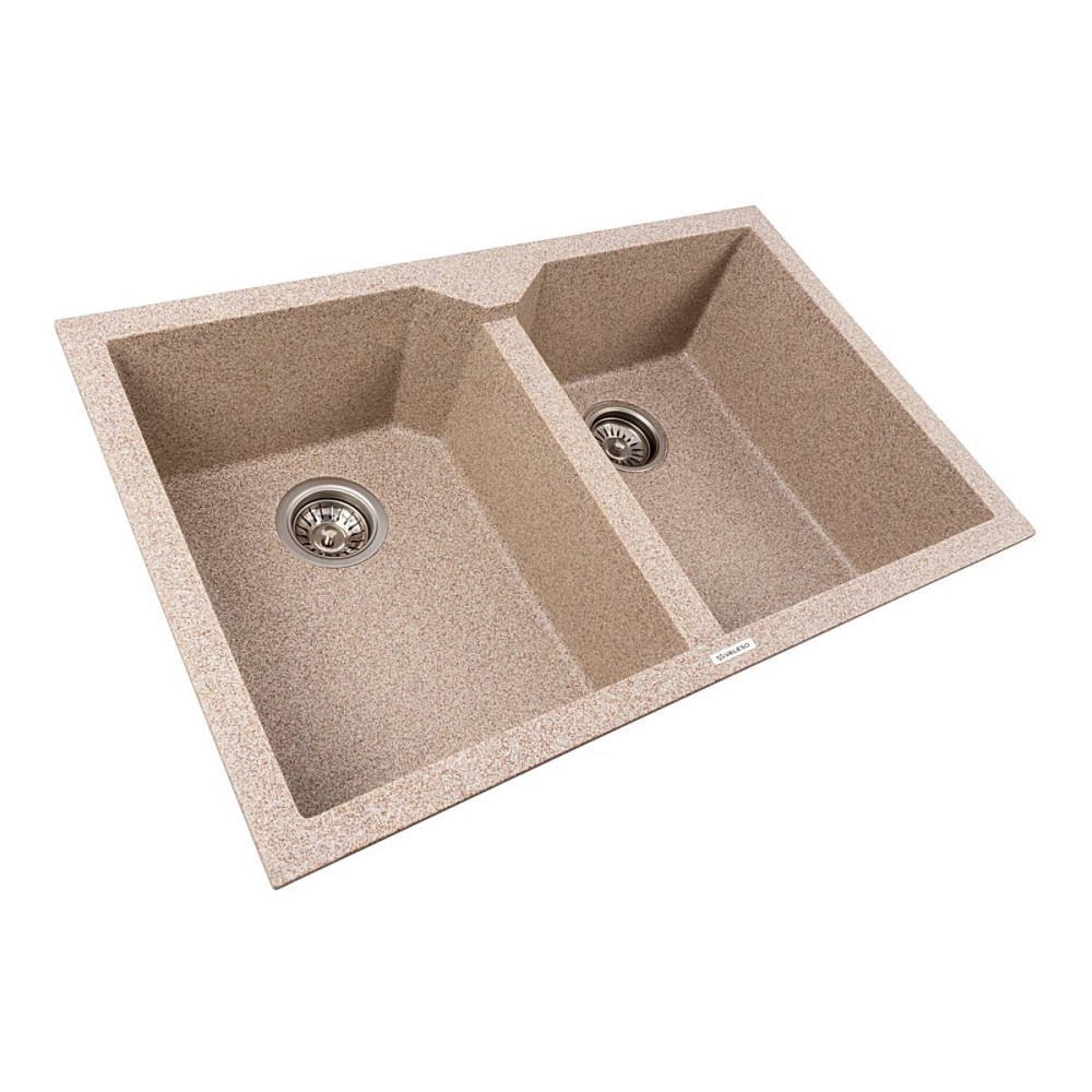 Мийка гранітна карамель VALESO VIATRIX 7950 (дві чаші, матова) Коломия - фото 3