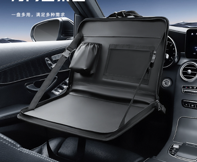 Столик - сумка автомобильный для ноутбука и на руль и спинку сиденья для планшета принятия пищи Черный Экокожа Кременчуг - изображение 6