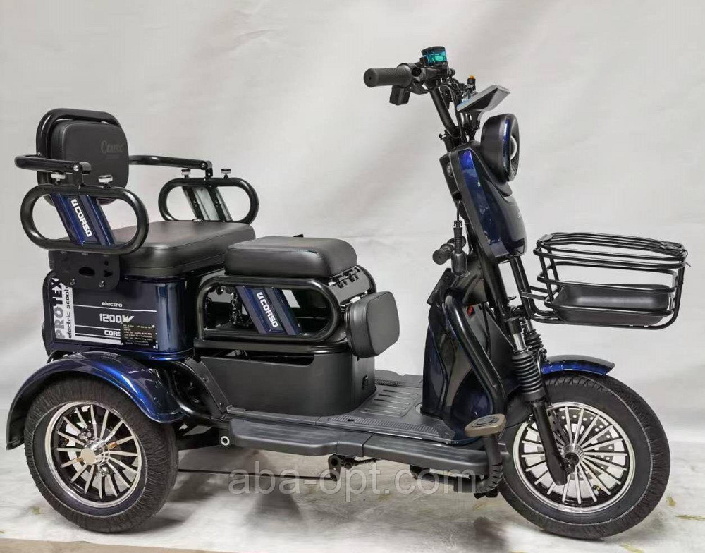 Електричний трицикл з кузовом CORSO PROTEX S 1200W-72V-23Ah шини 10"-10" купити в інтернет-магазині Одеса - фото 9