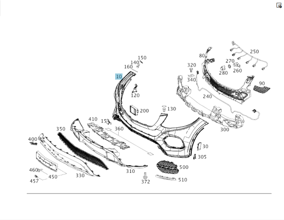 Mercedes-Benz  A2928851825 Передній бампер у зборі з гратами GLE Coupe C292 Одеса