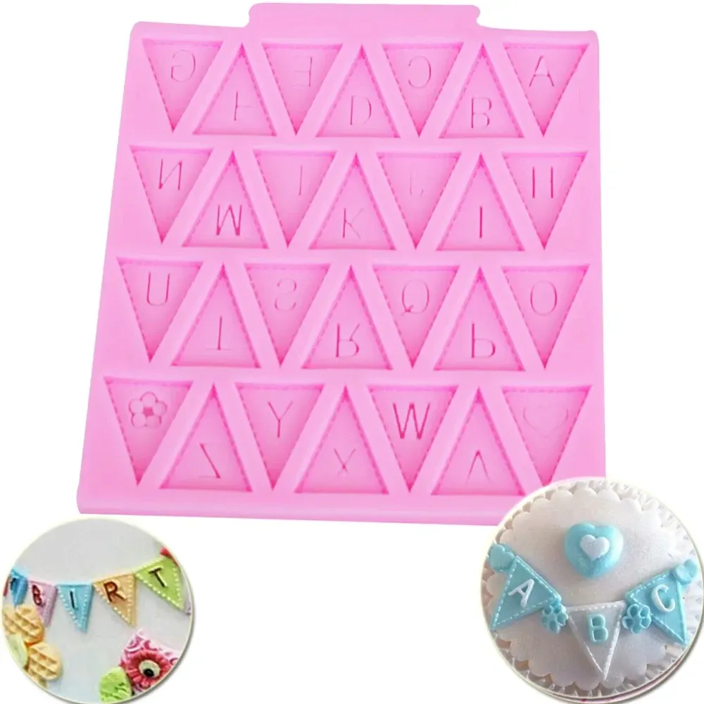 Молд силіконовий Англійський алфавіт 100 на 104 мм рожевий Київ - фото 7