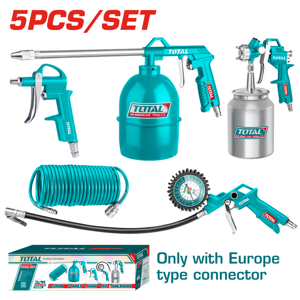 Набір пневмоінструментів TOTAL TATK051, 5 предметів (7090218) Київ - фото 1