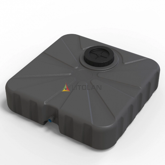 Душ літній 50л 600*600*165мм 3 шари чорний LITOLAN Житомир