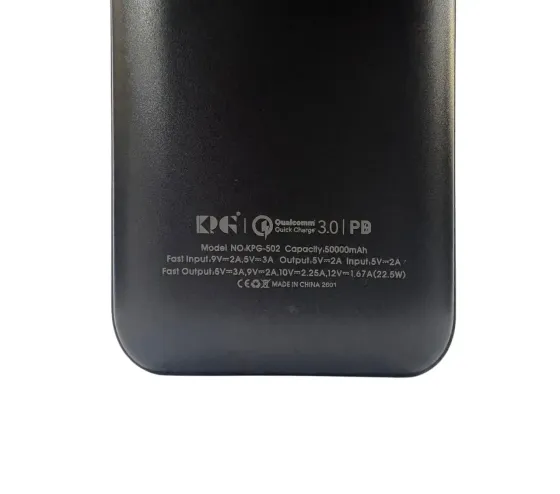 Зовнішній акумулятор Power Bank KP KPG-502 50000 мАг 22.5W QC3.0, 4USB+2Type-C, дисплей Одеса