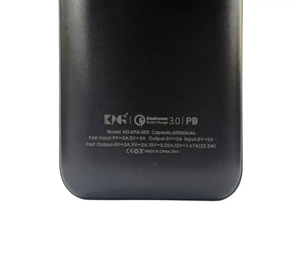 Зовнішній акумулятор Power Bank KP KPG-502 50000 мАг 22.5W QC3.0, 4USB+2Type-C, дисплей Одеса - фото 5