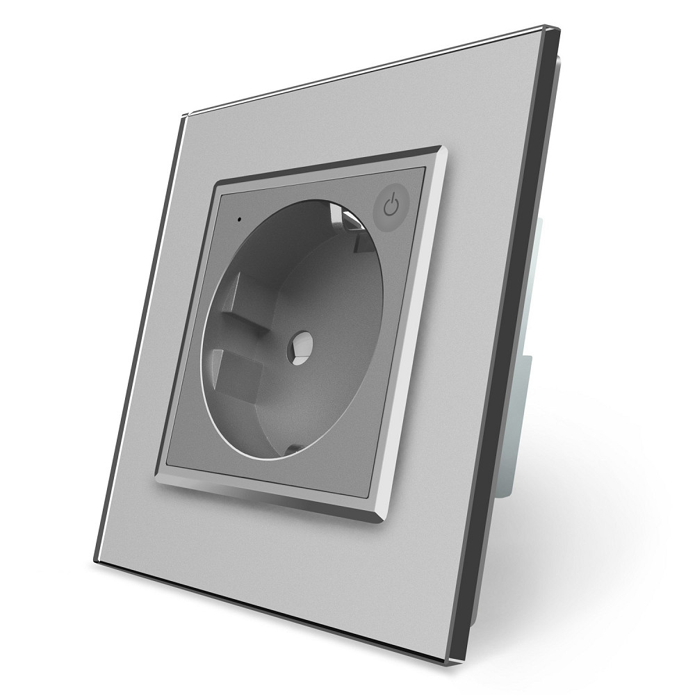 LIVOLO Розумна розетка ZigBee з заземленням Livolo сірий (VL-FCTC16AZ-2IP) Коломия - фото 3