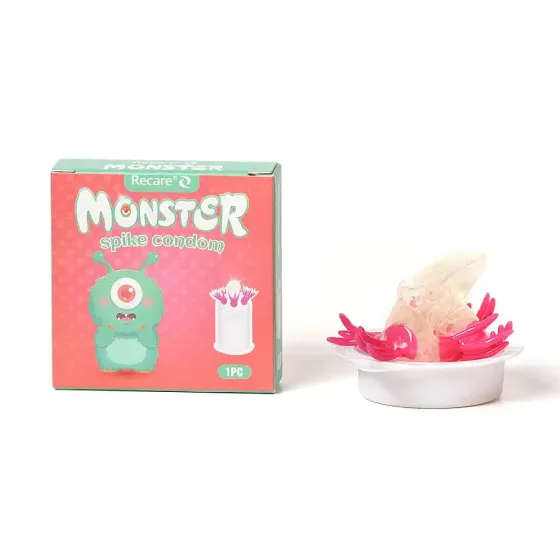 Насадка на член Recare Turquoise Monster Spike Condom (презерватив с усиками) Львов