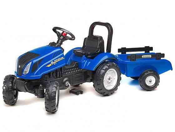 Дитячий педальний трактор з причепом Falk 3080AB New Holland для дітей Київ
