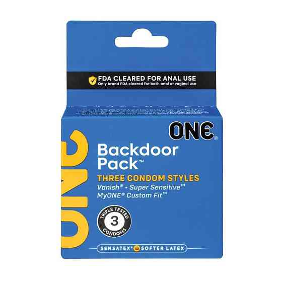 Презервативы универсальные ONE Backdoor Pack для вагинального и анального секса (цена за упак., 3шт) Sex Aura Киев
