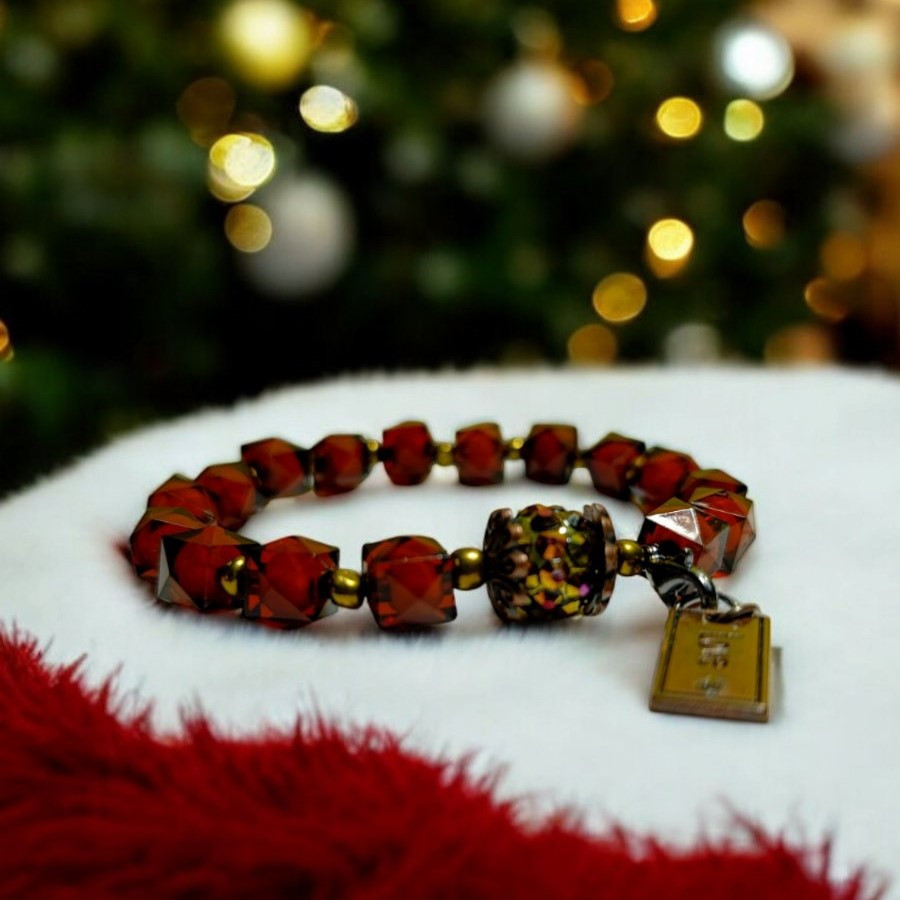 Жіночий браслет-біжутерія на руку на гумці міцний модний стильний новий коричневий PaGo Одеса - фото 2