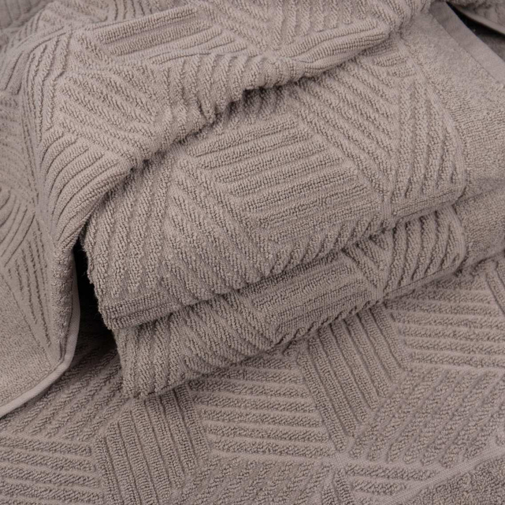 Комплект махрових рушників Уельс 3шт GM Textile 50х90см, 50х90см, 70х140см 500г/м2 (Шоколад) Суми - фото 3