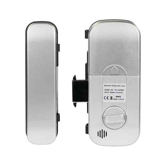Замок біометричний автономний на скляні двері Trinix TRL-3302BG зі зчитувачем відбитків пальців і карт EM-Marine (65-00003) Київ