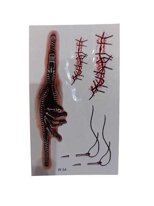 Наклейки тату Хелловін 10 на 6 см червоний Київ - фото 1