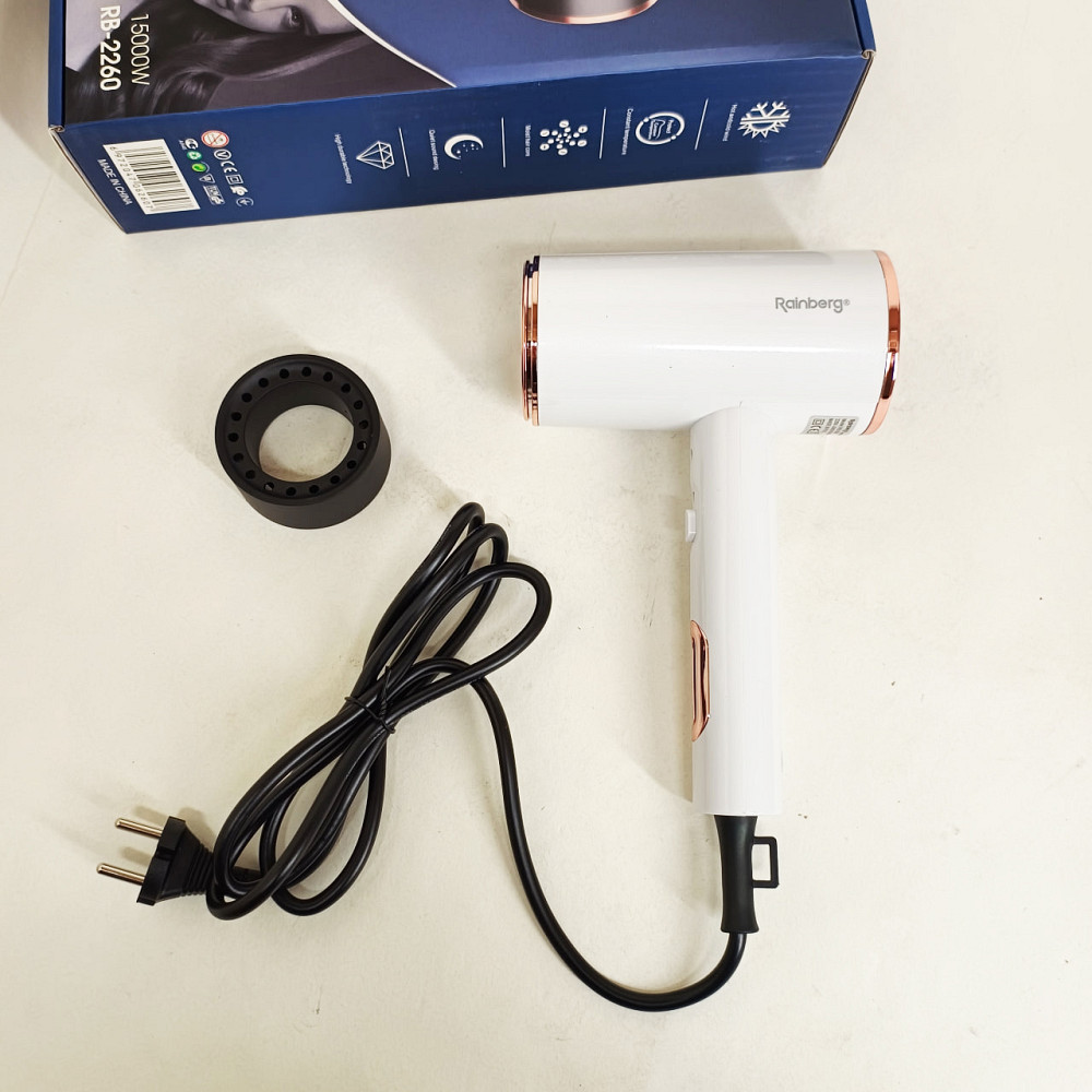 Портативний фен для укладання волосся Rainberg RB-2260 1500Вт, Фен побутовий для волосся QX-39 Львів - фото 2