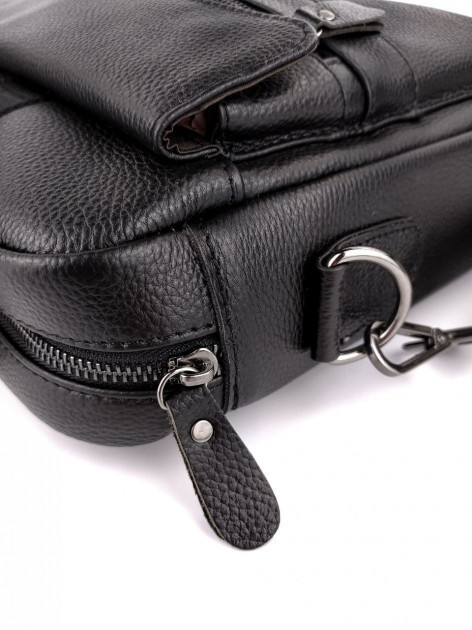 Мужской портфель для ноутбука и документов Tiding Bag (39 x 28 x 8 см) из натуральной кожи Черный Киев - изображение 16