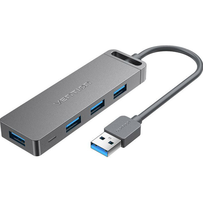 USB-хаб Vention на 4 порти з живленням, чорний Київ - фото 5