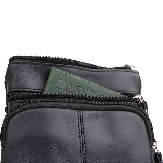 Сумка чоловіча Vintage компактних розмірів 14607 Чорний Київ