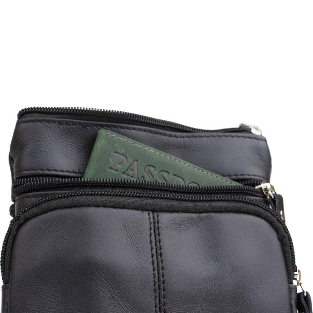 Сумка чоловіча Vintage компактних розмірів 14607 Чорний Київ - фото 2