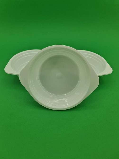 Тарілка одноразова стеклоподобная діаметр 500 мл біла (10 шт) Харків - фото 3