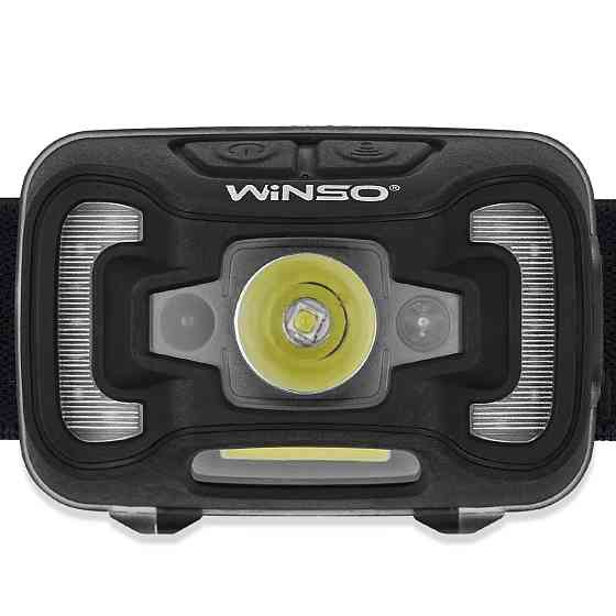 Фонарь налобный Winso 300Lm, 5W CREE XTE+COB, 1800mAh, с сенсором белый/красный Львов