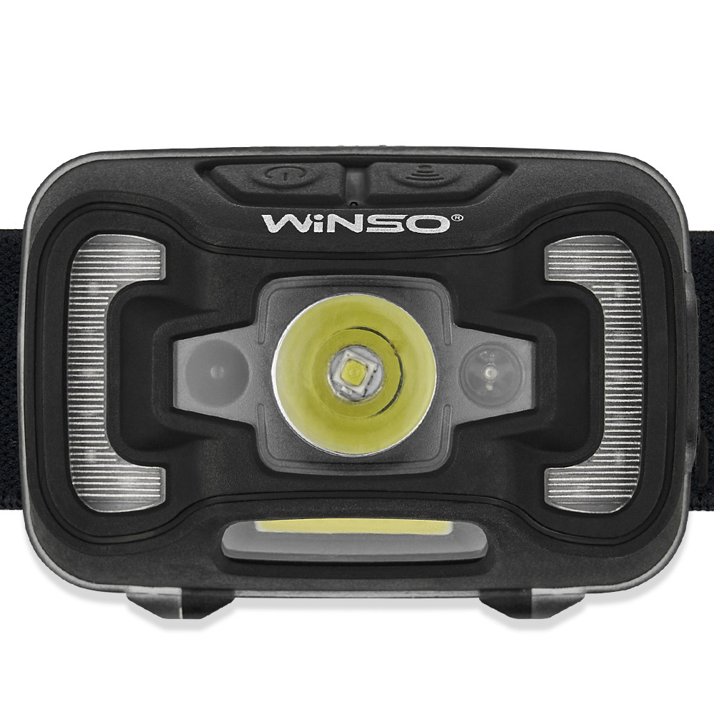 Ліхтар налобний Winso 300Lm, 5W CREE XTE+COB, 1800mAh, з сенсором білий/червоний Львів - фото 2