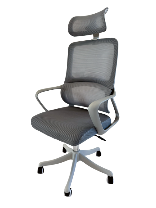 Офисное эргономичное кресло ERGO E2502 с сетчатой обивкой серое Киев - изображение 1