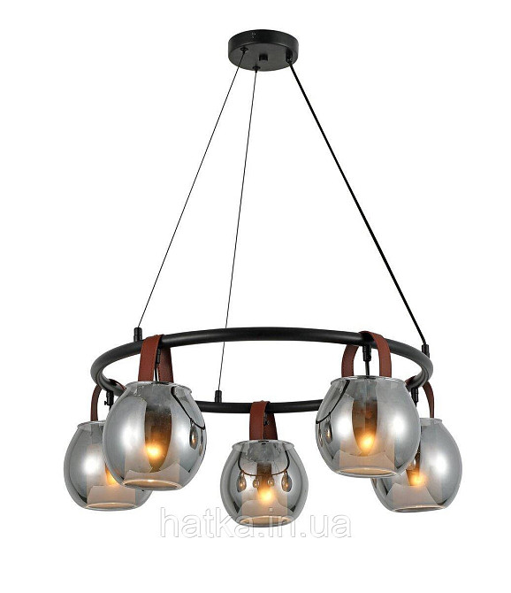 Люстра підвісна в стилі лофт G 321029/5 Matte Black Київ - фото 1