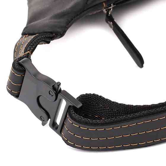 Стильная сумка-бананка для мужчин из натуральной винтажной кожи Shvigel 23120 Черный Киев