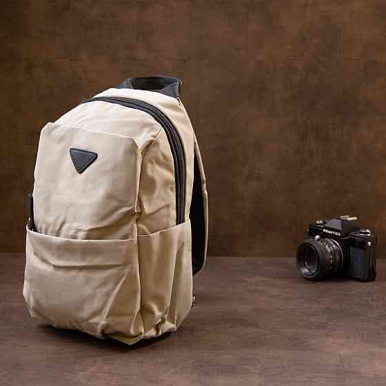 Сумка через плече нейлон Vintage 20631 Світло-сіра Київ