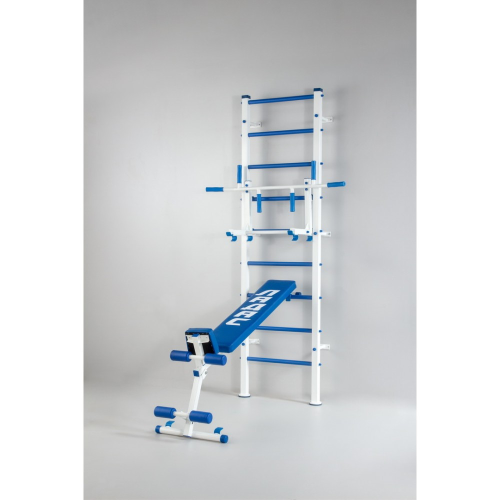 Шведська стінка зі знімним турником та брусами металева у квартиру для дорослих та дітей Кам'янське - фото 4