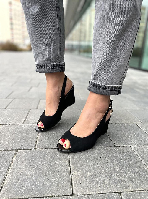 Vesna Босоніжки жіночі VESNA 9325 чорні (літо, замша натуральна) (908) лише 36р.38р. Коломыя - изображение 9