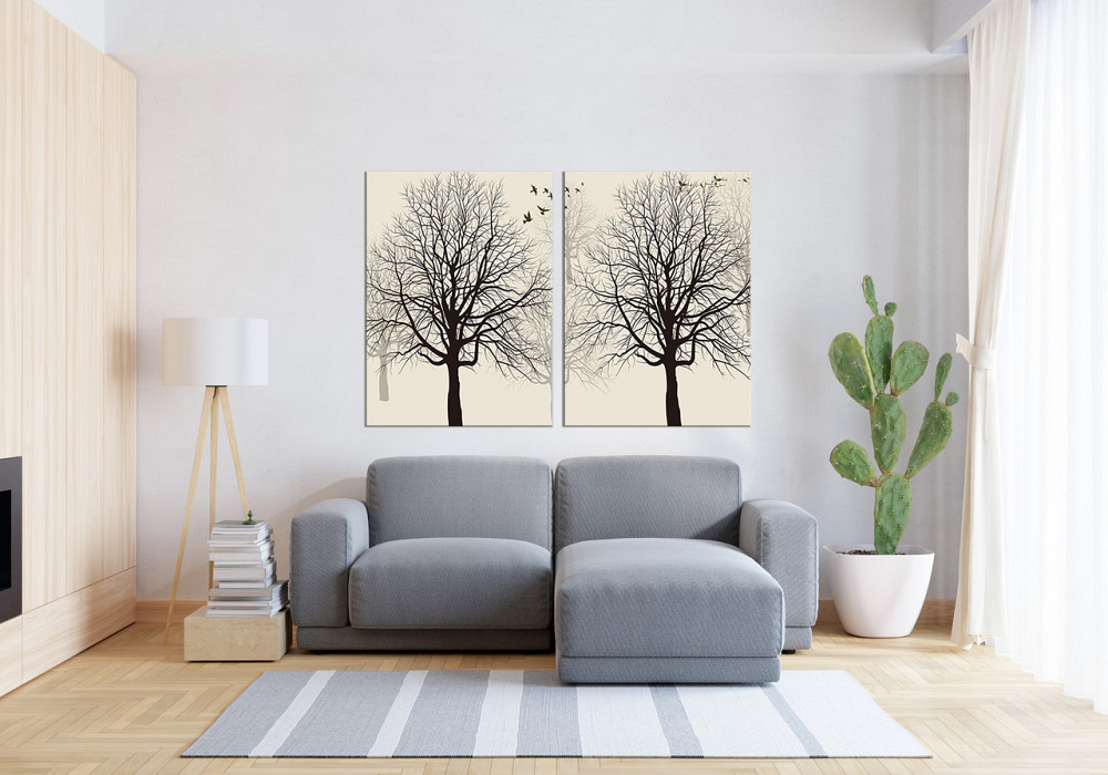 Модульная картина в гостиную / спальню  Дерева  TLV-2_049 90x132  см Киев - изображение 3