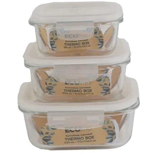 Контейнер для харчових продуктів 510мл квадратний Thermo Box ECOMO Житомир - изображение 3