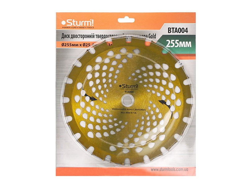 Диск к триммеру 2 cтороний 255мм 40 зубьев Gold Sturm BTA004 (читать описание) Ровно - изображение 2