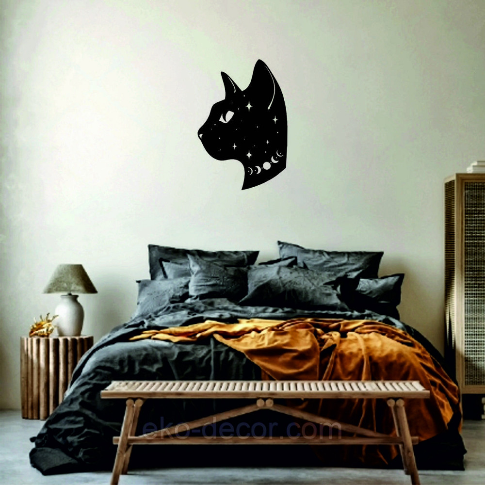 Декоративне настінне 3D Панно «Кіт» Декор на стіну з об'ємом Київ - фото 4